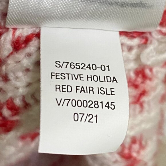 Old Navy Fair Isle Button Front Cardigan Sweater Womens L Red Apres Ski Holiday - Picture 5 of 7